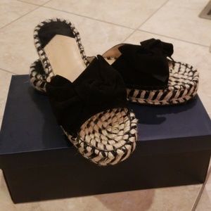 ALEX + ALEX Black Suede Slides Size 9